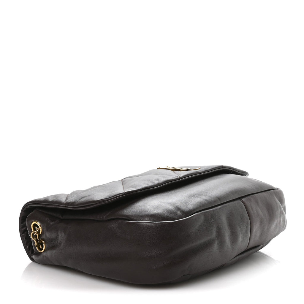Lambskin Matelasse Monogram Large Jamie 4.3 Dark Sweet Chocolate