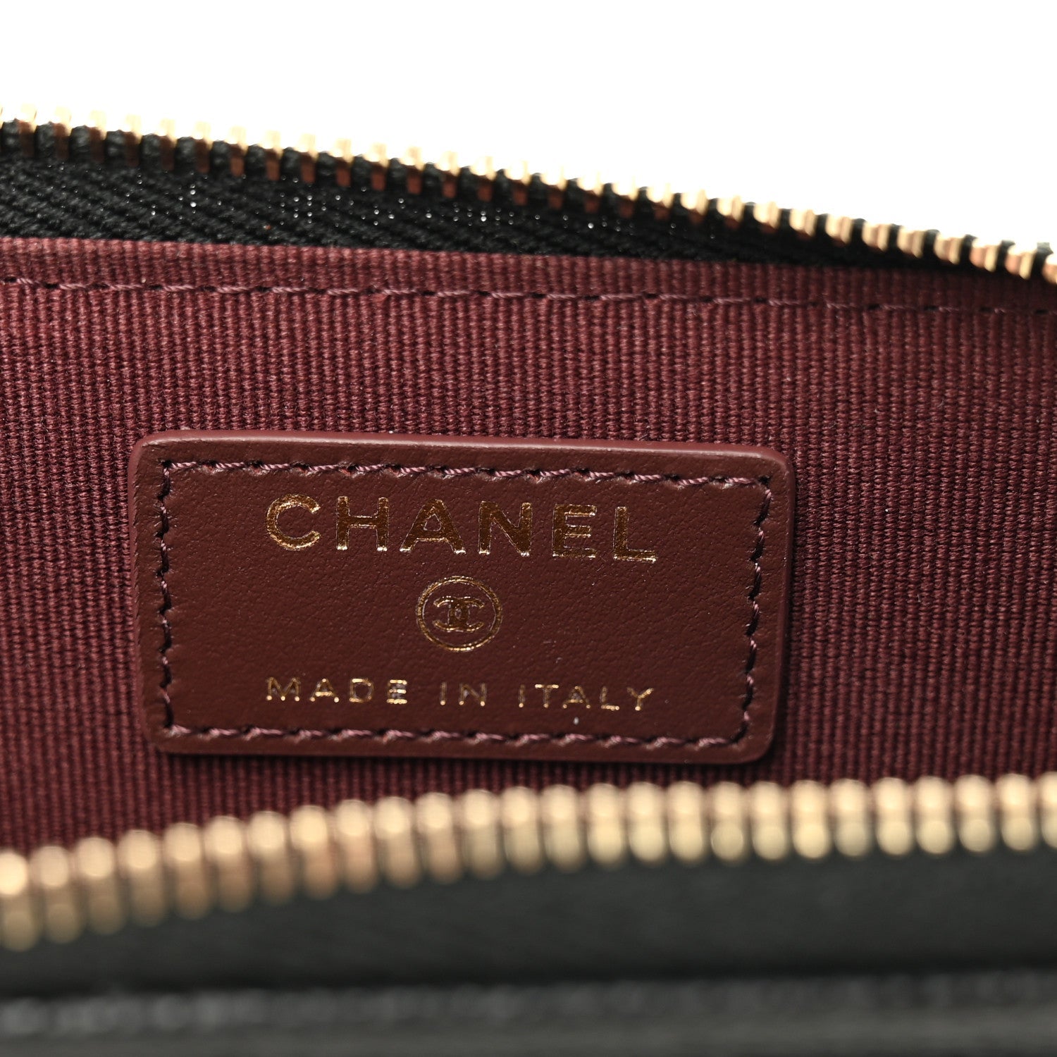 Caviar Quilted Flap Zip  Holder Black
