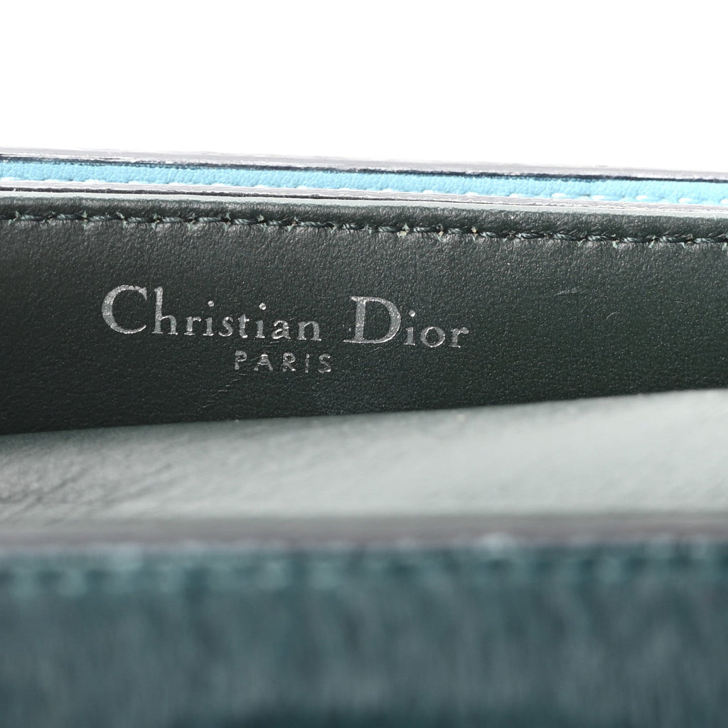 Calf Hair Calfskin Tri-Color Mini Diorever Flap Green