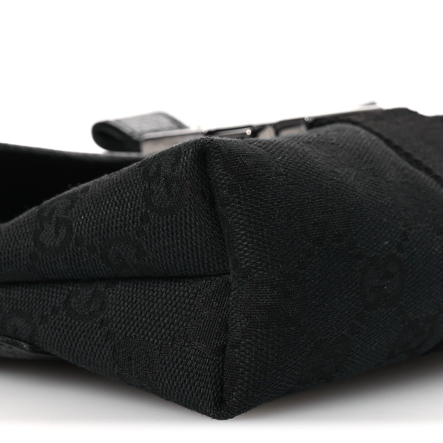 GG Monogram Web Buckle Belt Bag Black