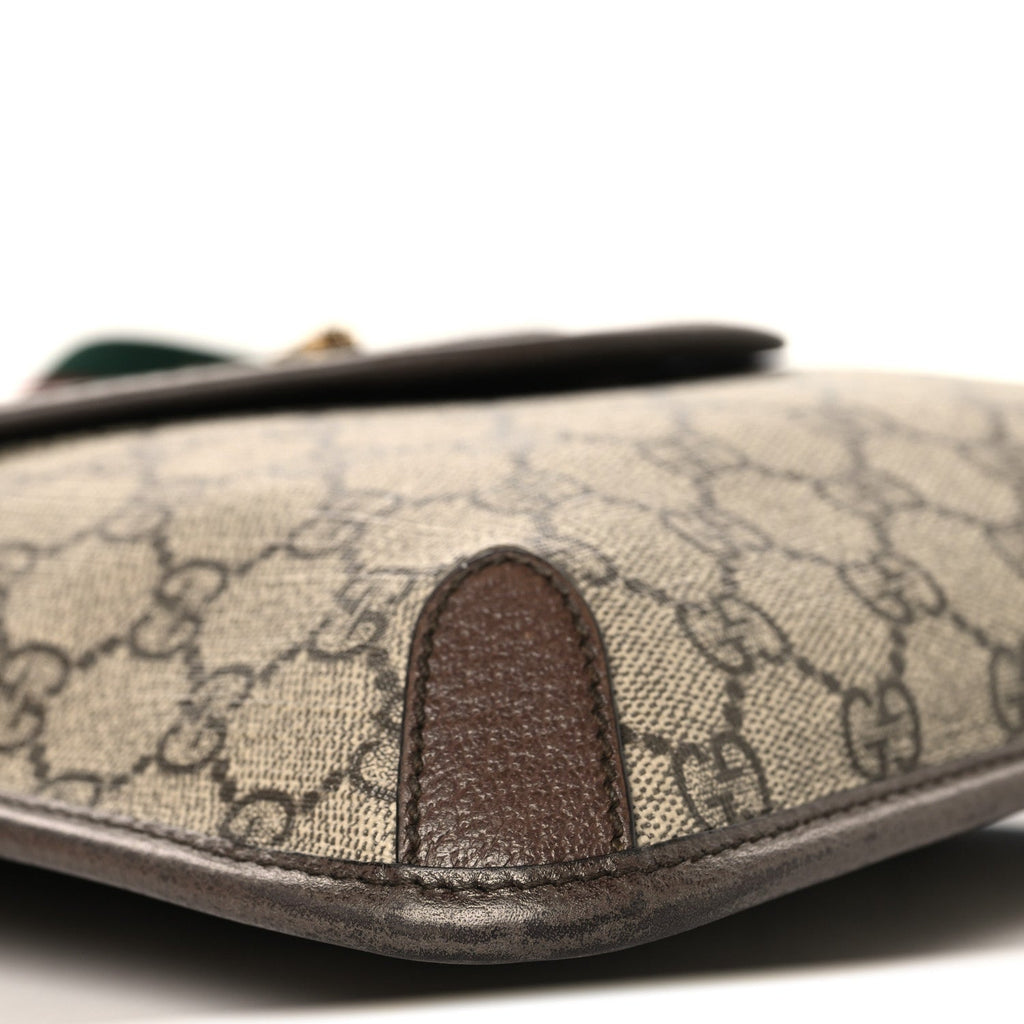 GG Supreme Monogram Web Medium Neo Vintage Flap Messenger Bag Beige New Acero