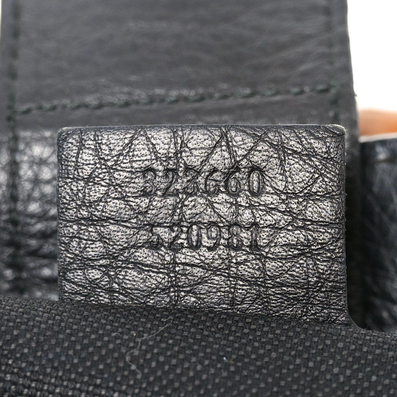 Pebbled Calfskin Medium Bamboo Shopper Tote Black