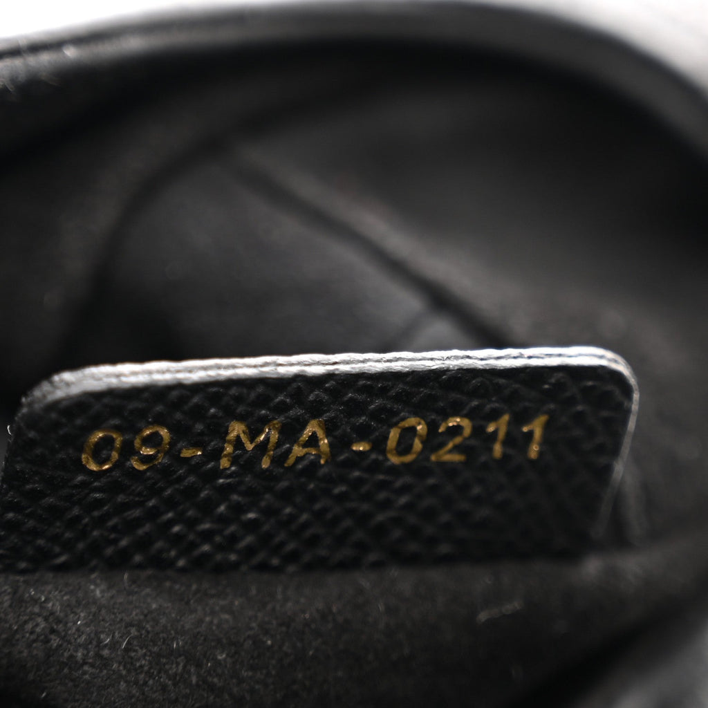 Grained Calfskin Mini Saddle Bag Black