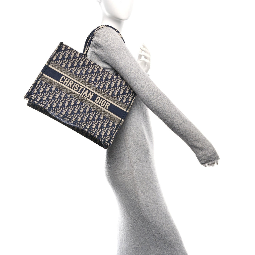 Oblique Medium Book Tote Blue Multicolor