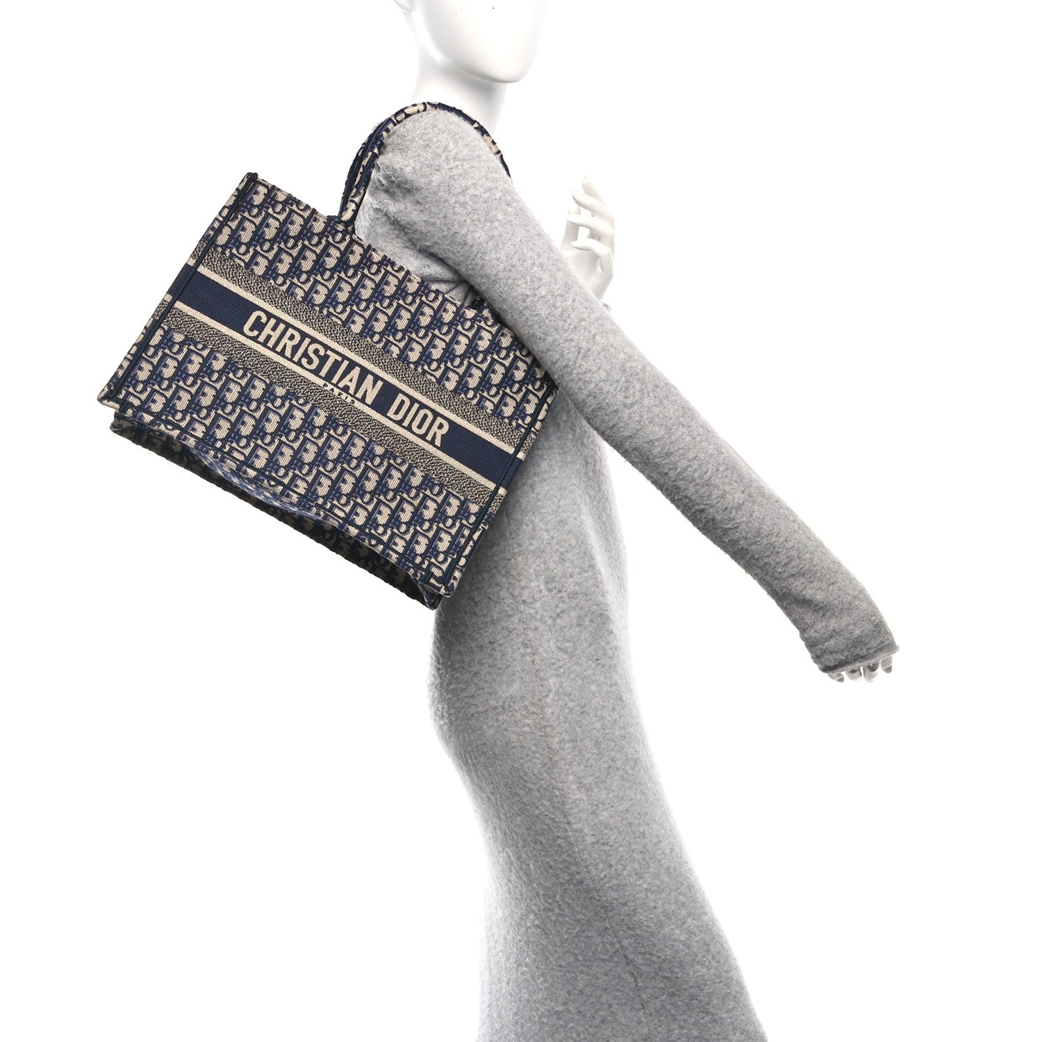 Oblique Medium Book Tote Blue Multicolor