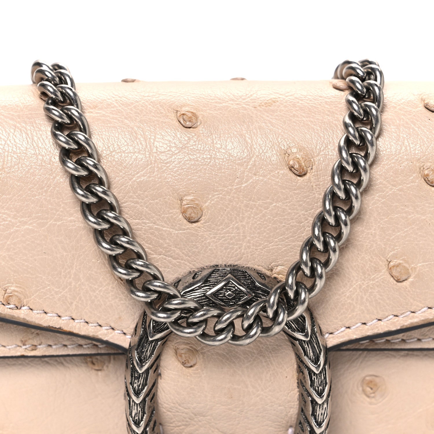 Ostrich Super Mini Dionysus Shoulder Bag Pink