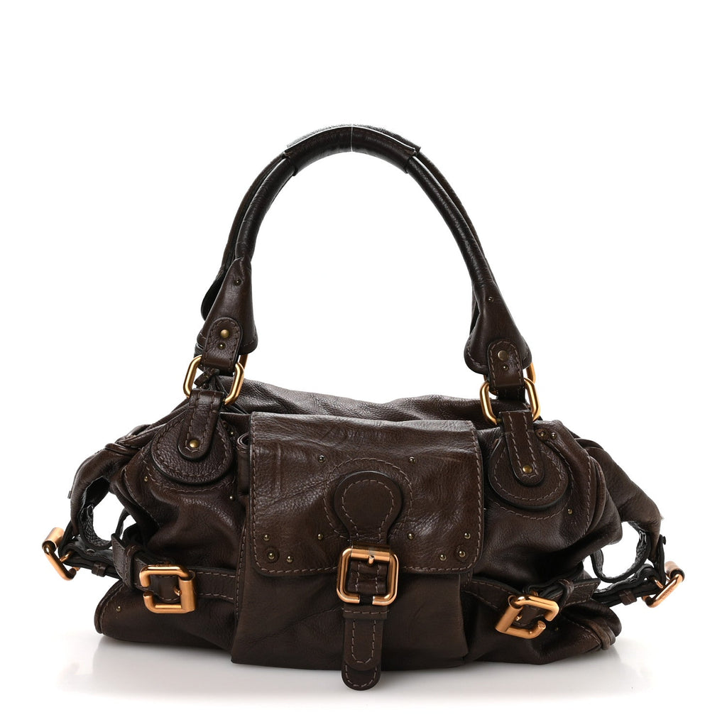 Calfskin Paddington Front Pocket Tote Chocolate