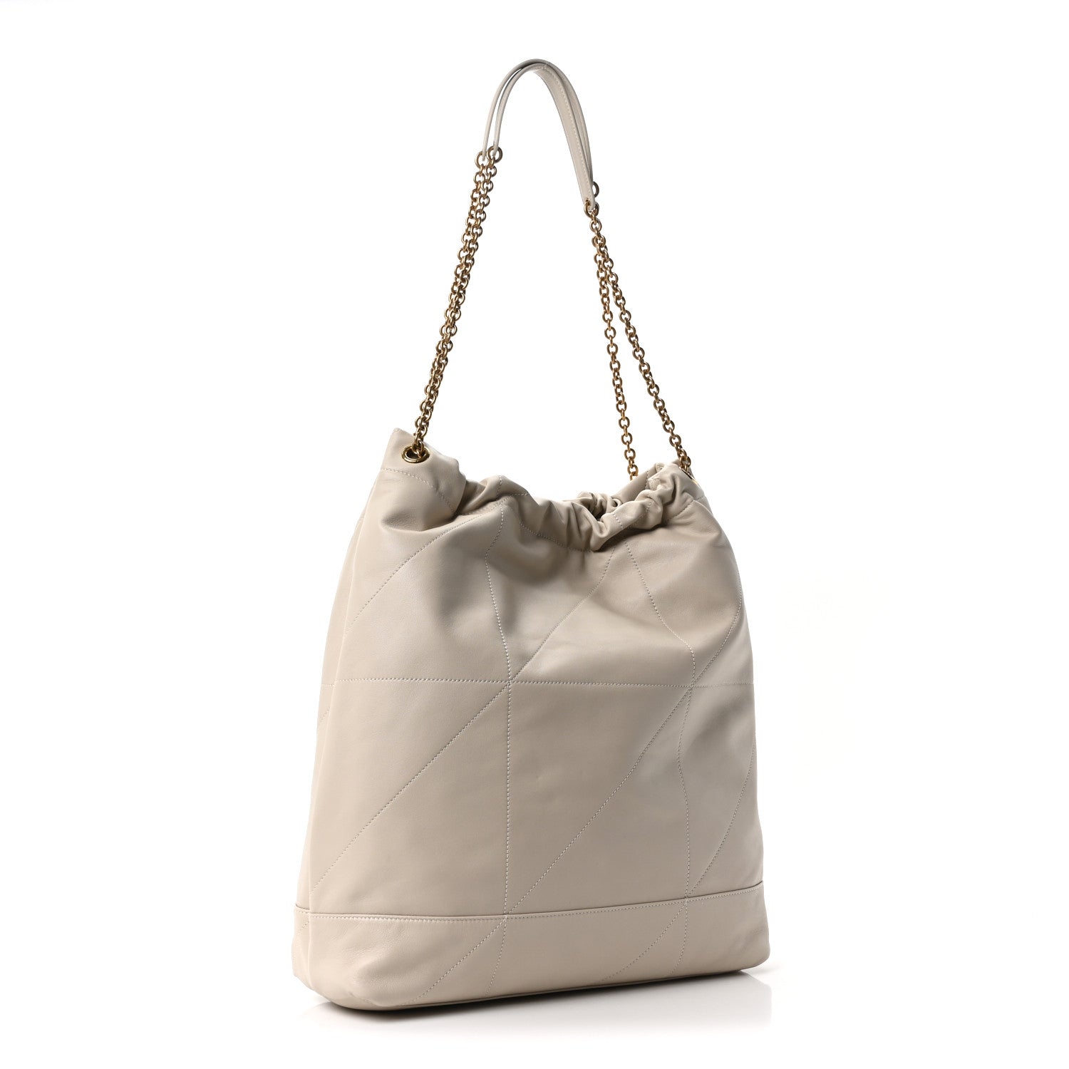 Lambskin Matelasse Monogram Large Jamie 4.3 Pochon Crema Soft