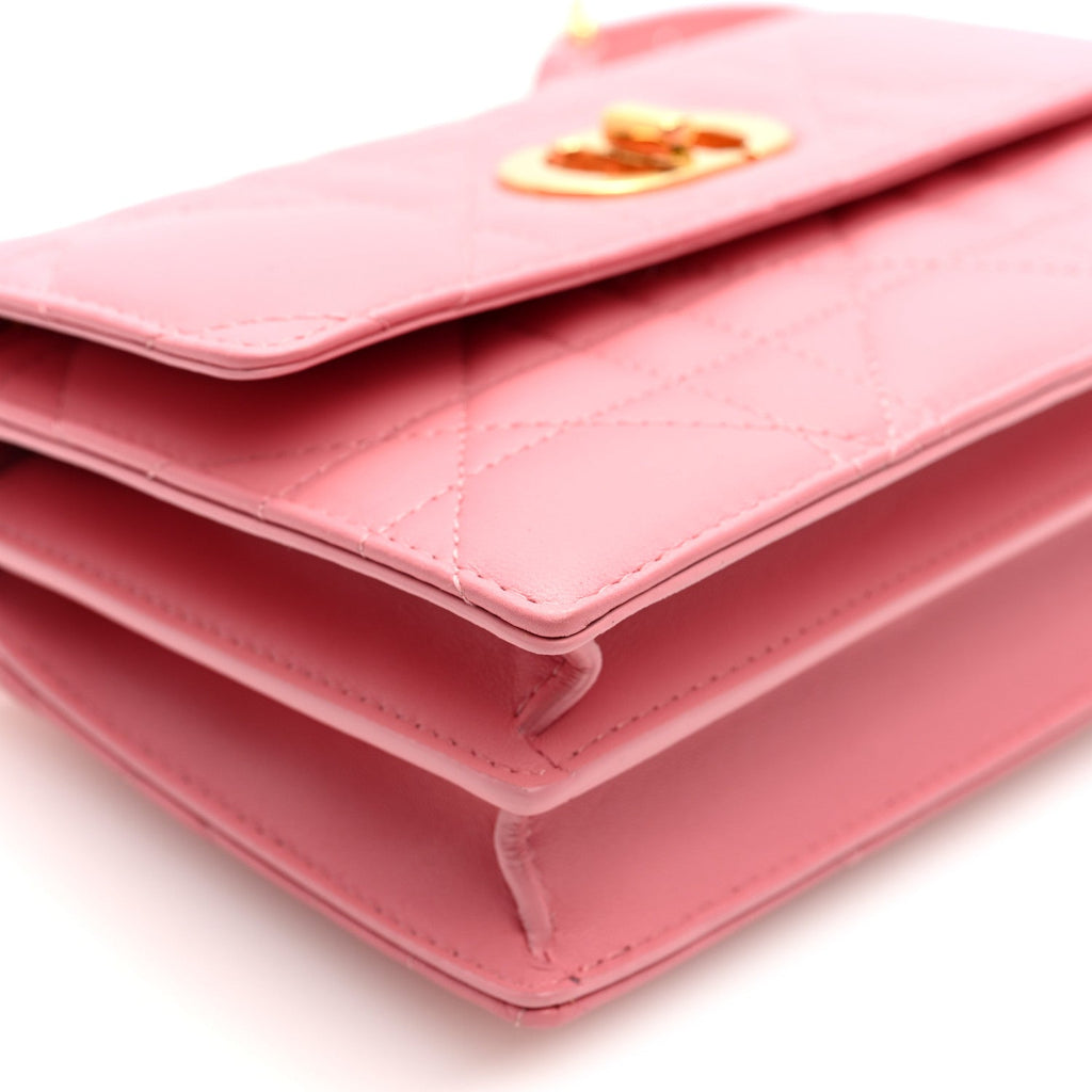Lambskin Macrocannage Mini Miss Caro Bag Pink