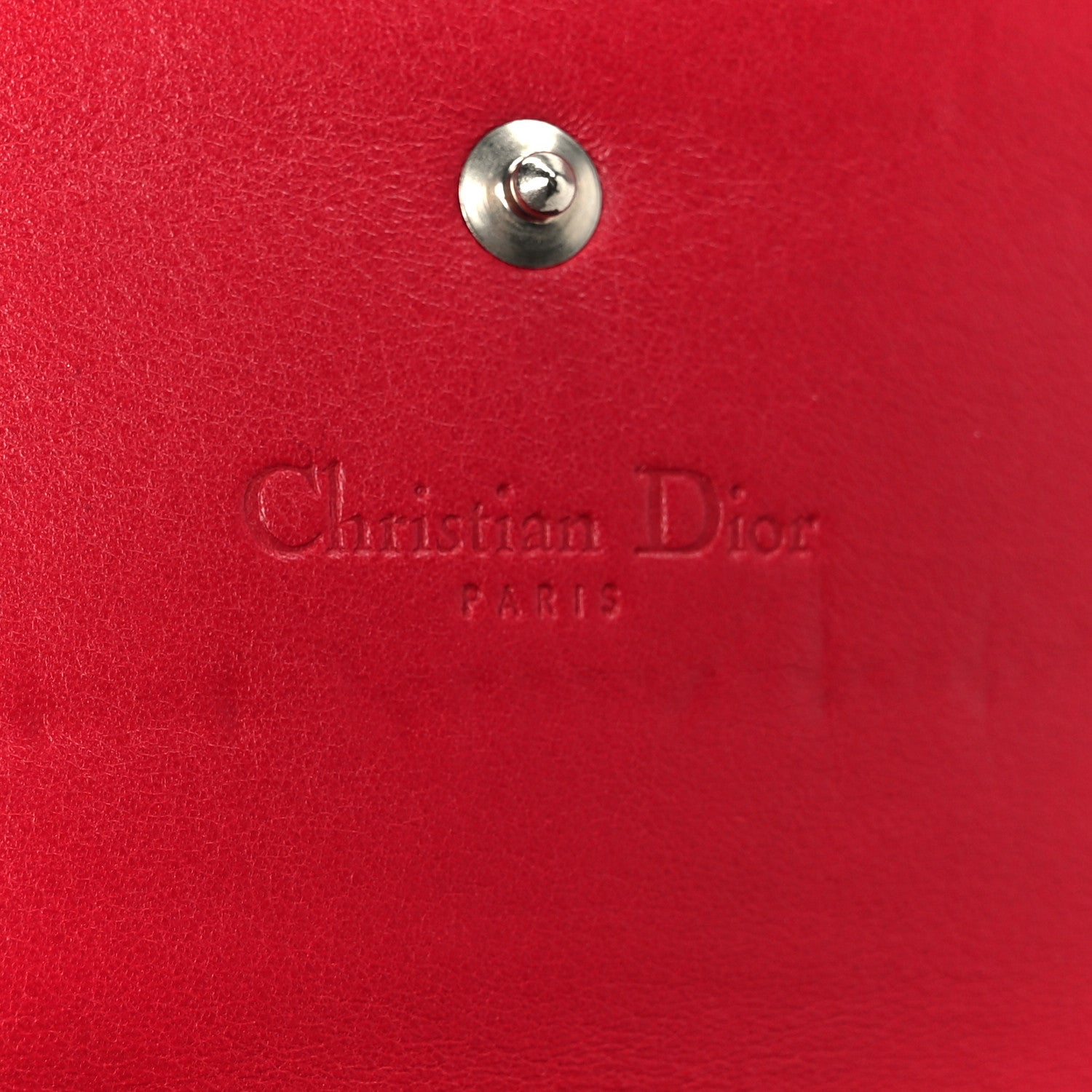 Patent Cannage Lady Dior Rendezvous Wallet On Chain Red