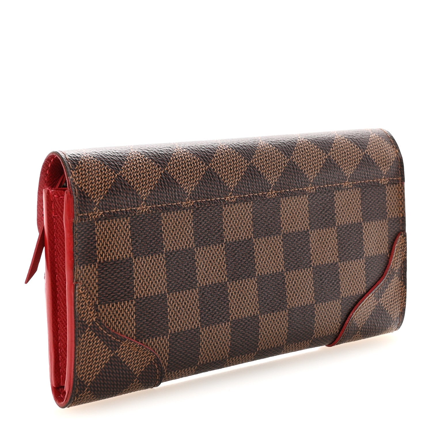 Damier Ebene Caissa Wallet Cherry