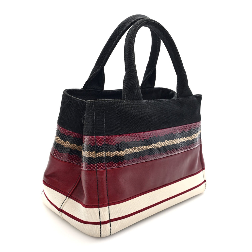 Patch Righe Mix Tote Cerise