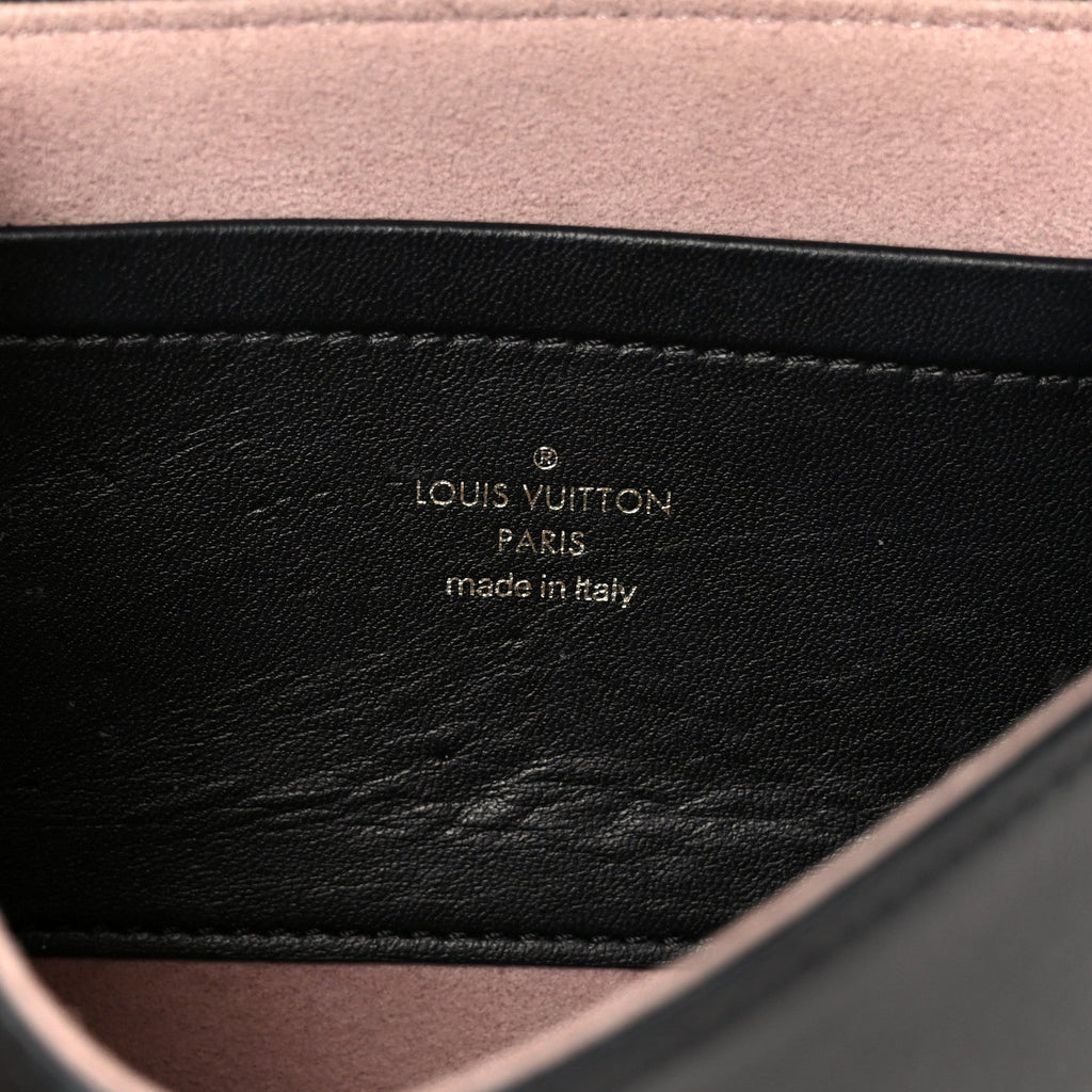 Lambskin Embossed Monogram Pochette Coussin Black