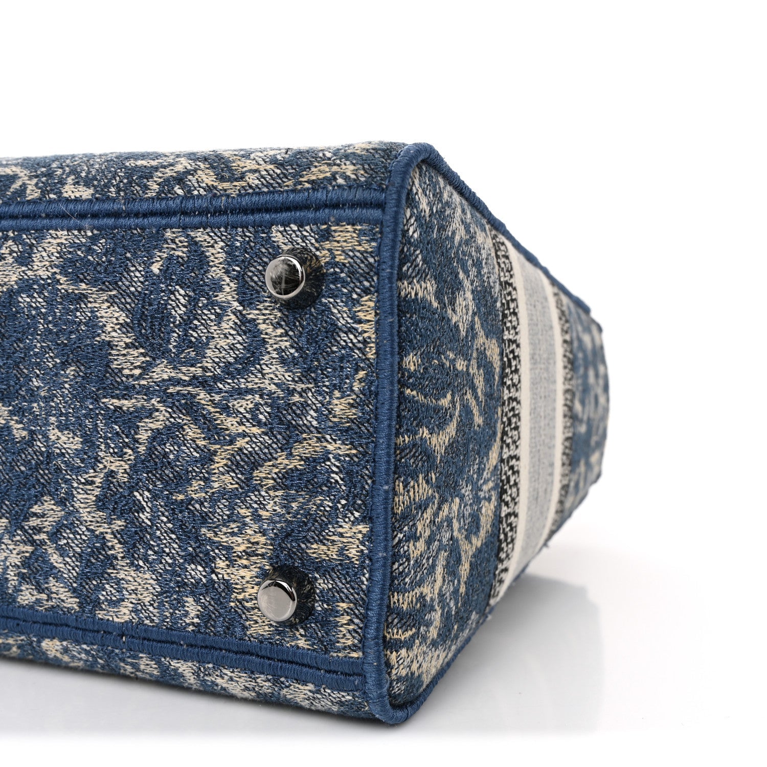 Canvas Embroidered Brocart Medium Lady D-Lite Blue