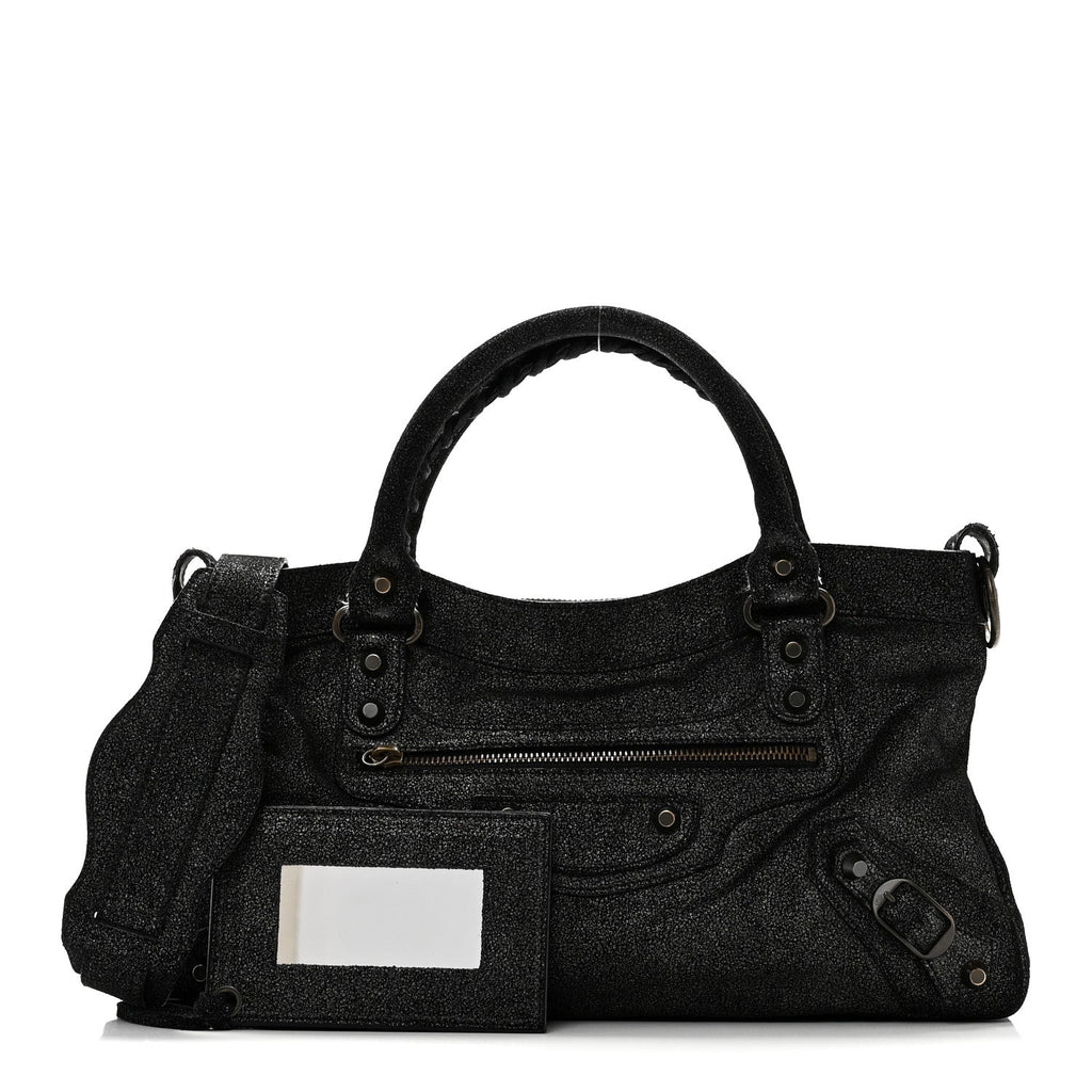 Craquele Calfskin Classic Hardware First Black