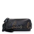 Metallic Lambskin Signe Bowling Bag Black