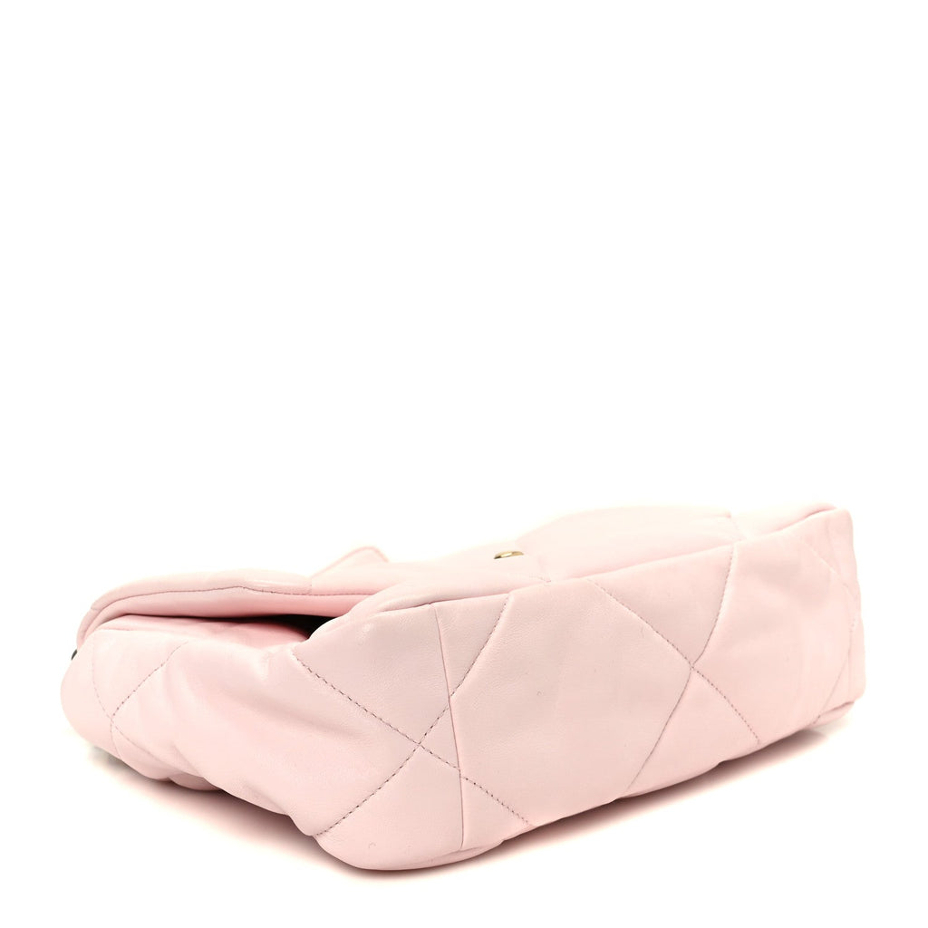 Lambskin Quilted Medium Chanel 19 Flap Light Pink