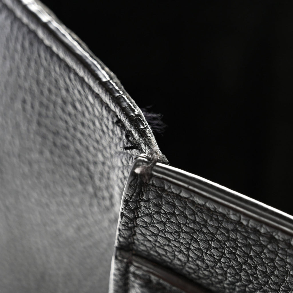 Drummed Calfskin Mini Luggage Black
