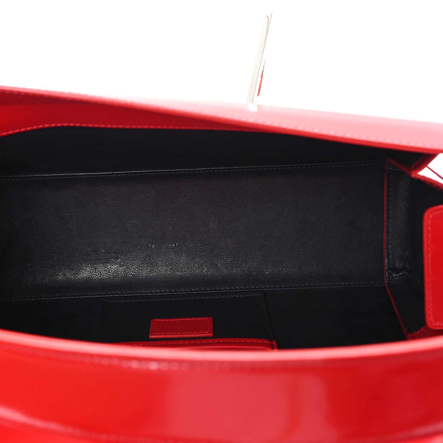 Shiny Calfskin Medium Pencil Shoulder Bag Rouge Lipstick