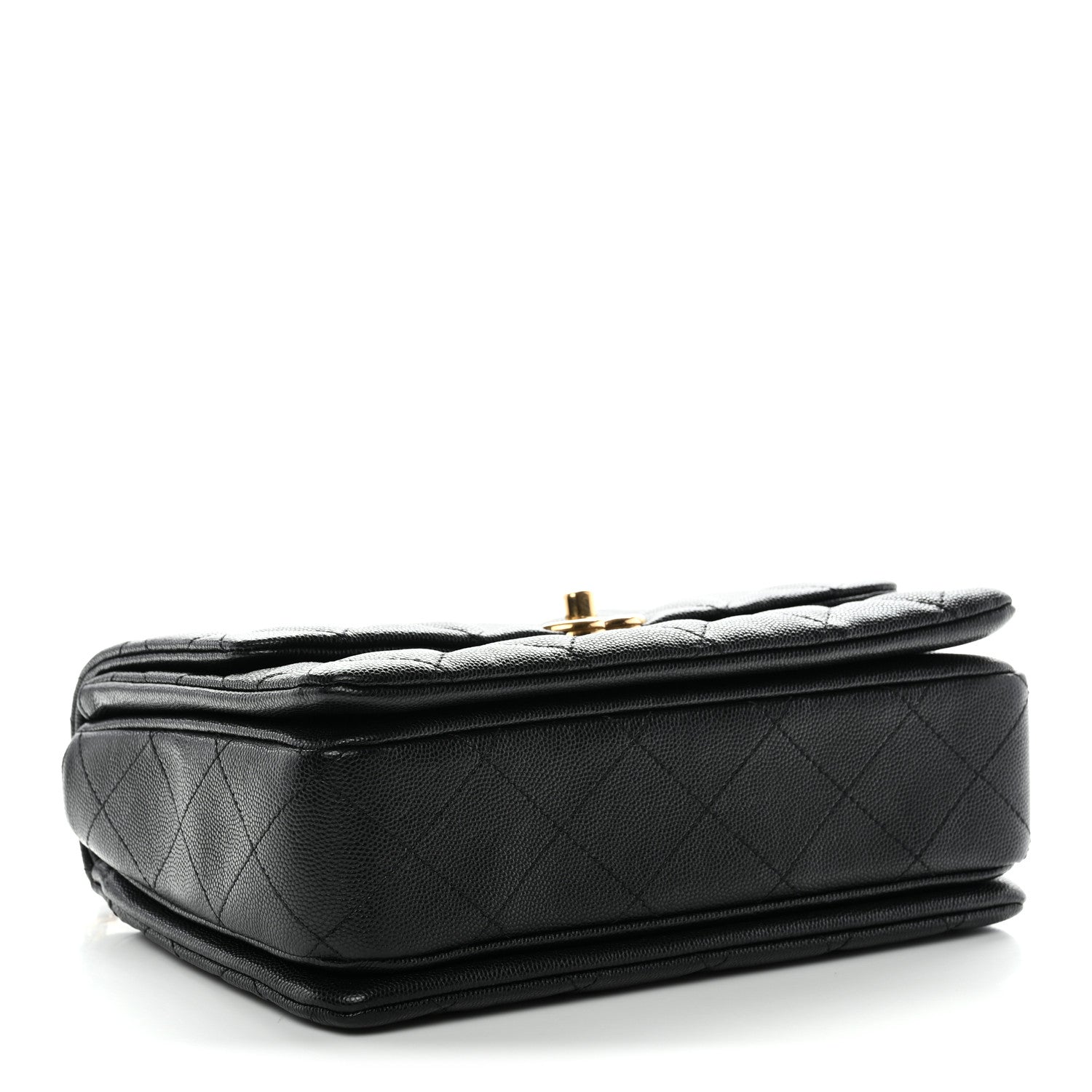 Caviar Quilted Coco First Flap Black