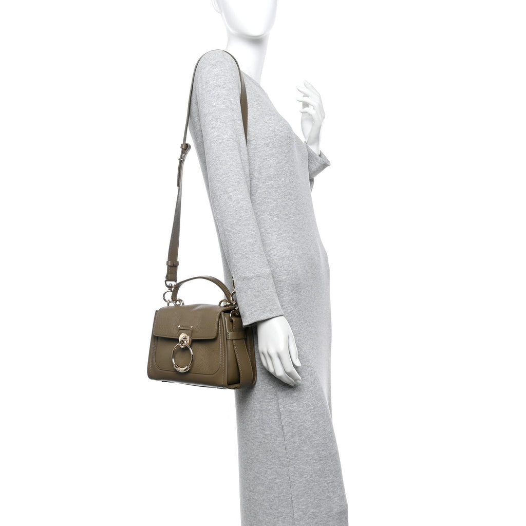 Calfskin Mini Tess Day Bag Motty Grey