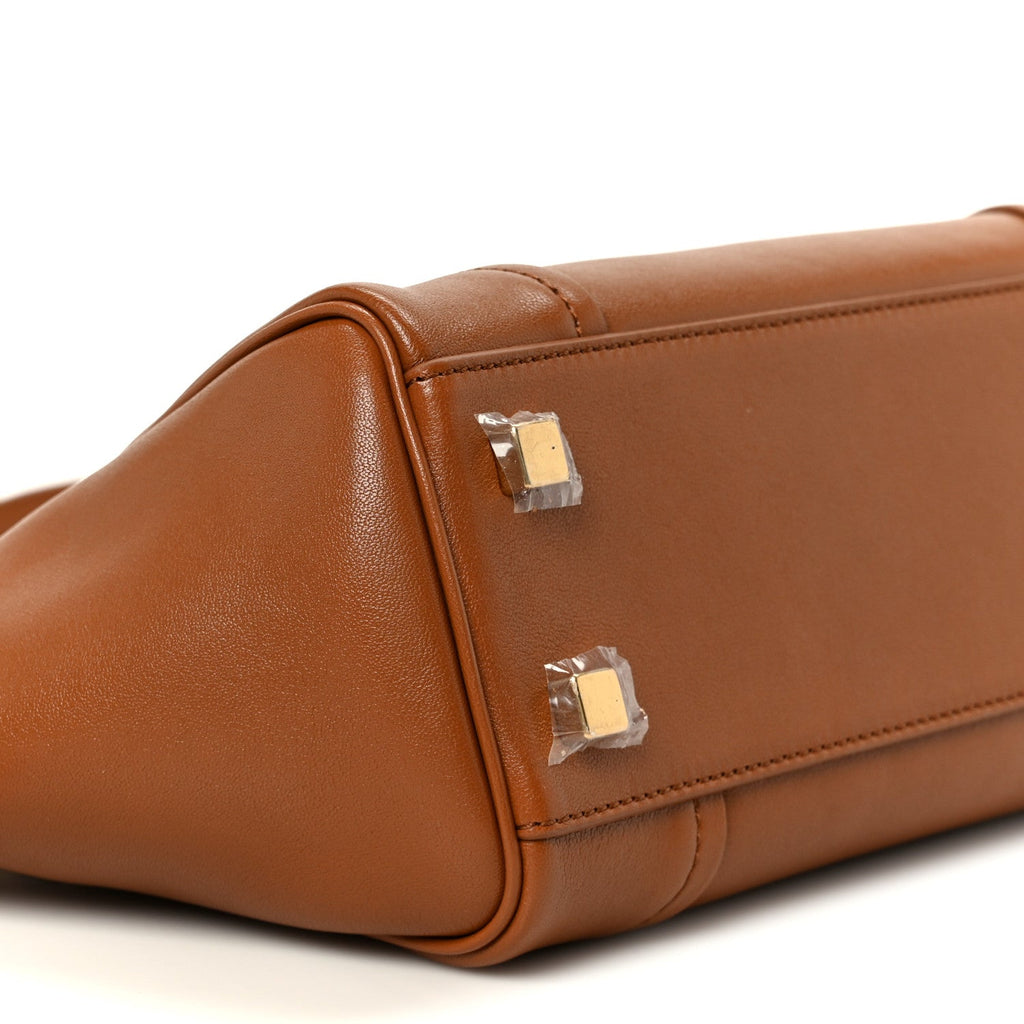 Supple Shiny Lambskin Little New Luggage Soft Tan
