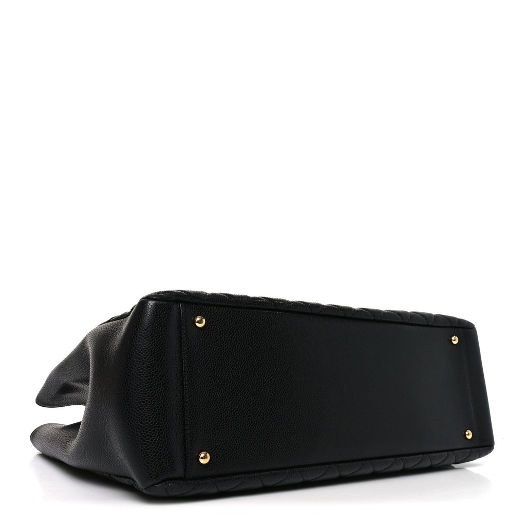 Caviar Quilted XL Grand Shopping Tote GST Black