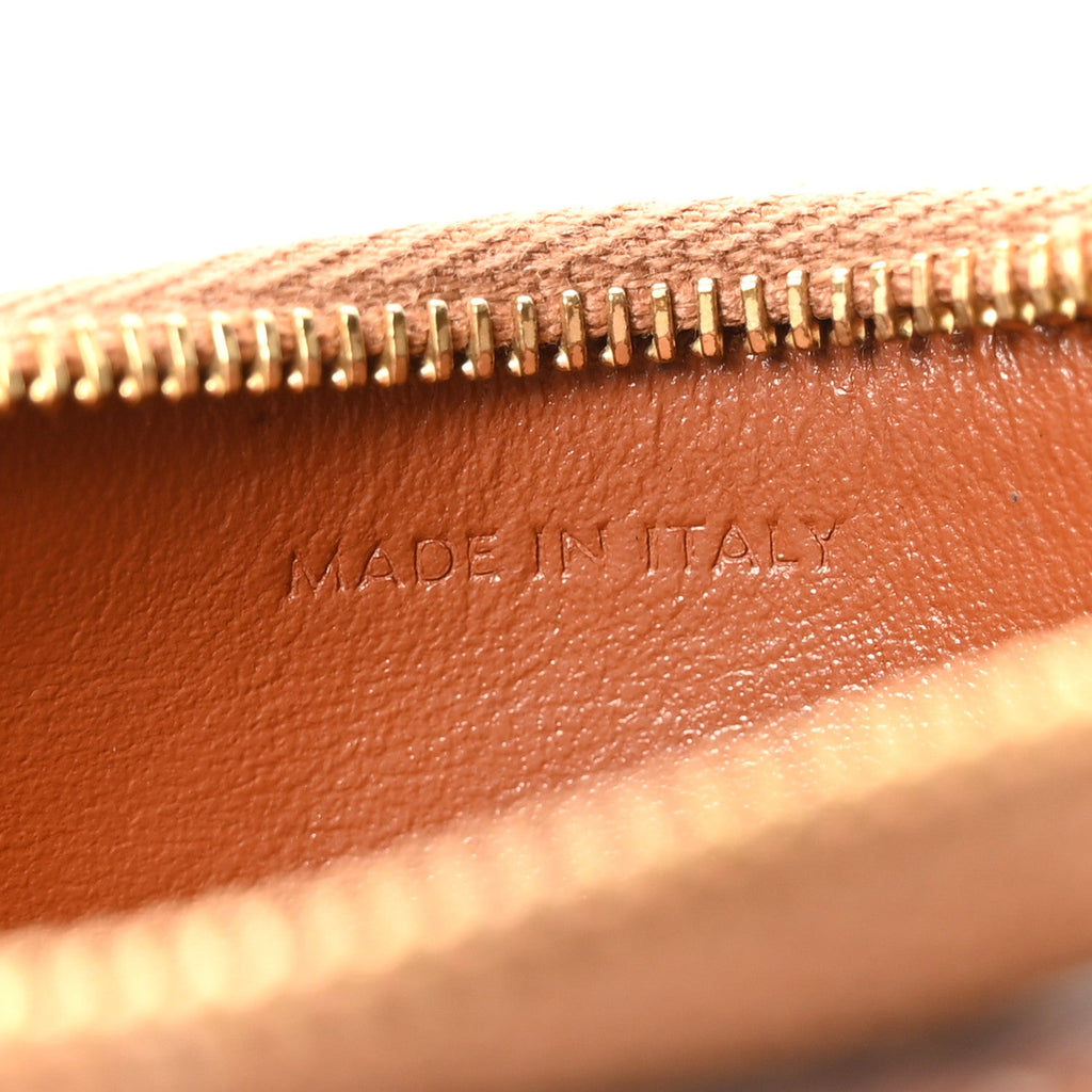 Smooth Calfskin Cuir Triomphe Coin and  Pouch With Hook Tan