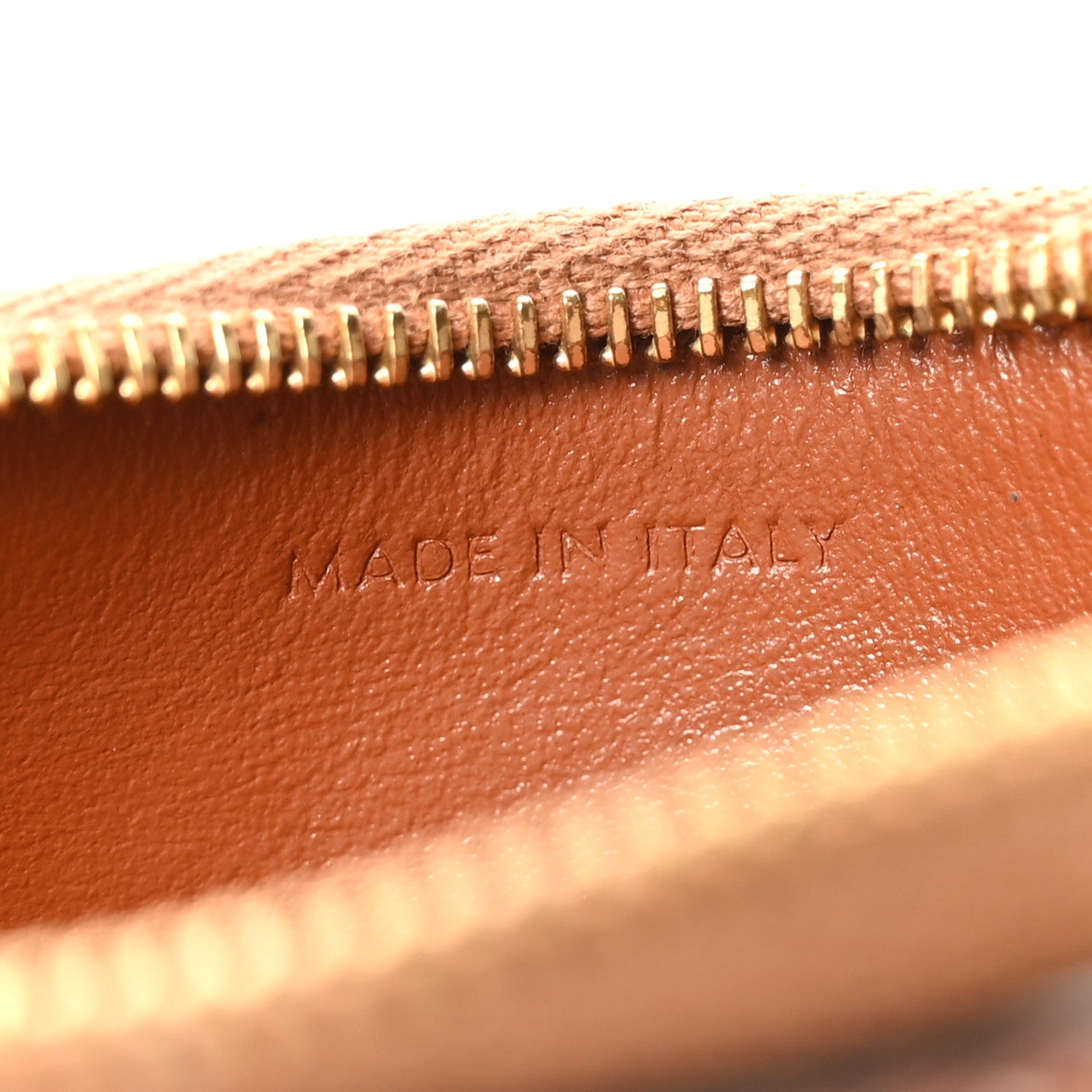 Smooth Calfskin Cuir Triomphe Coin and  Pouch With Hook Tan