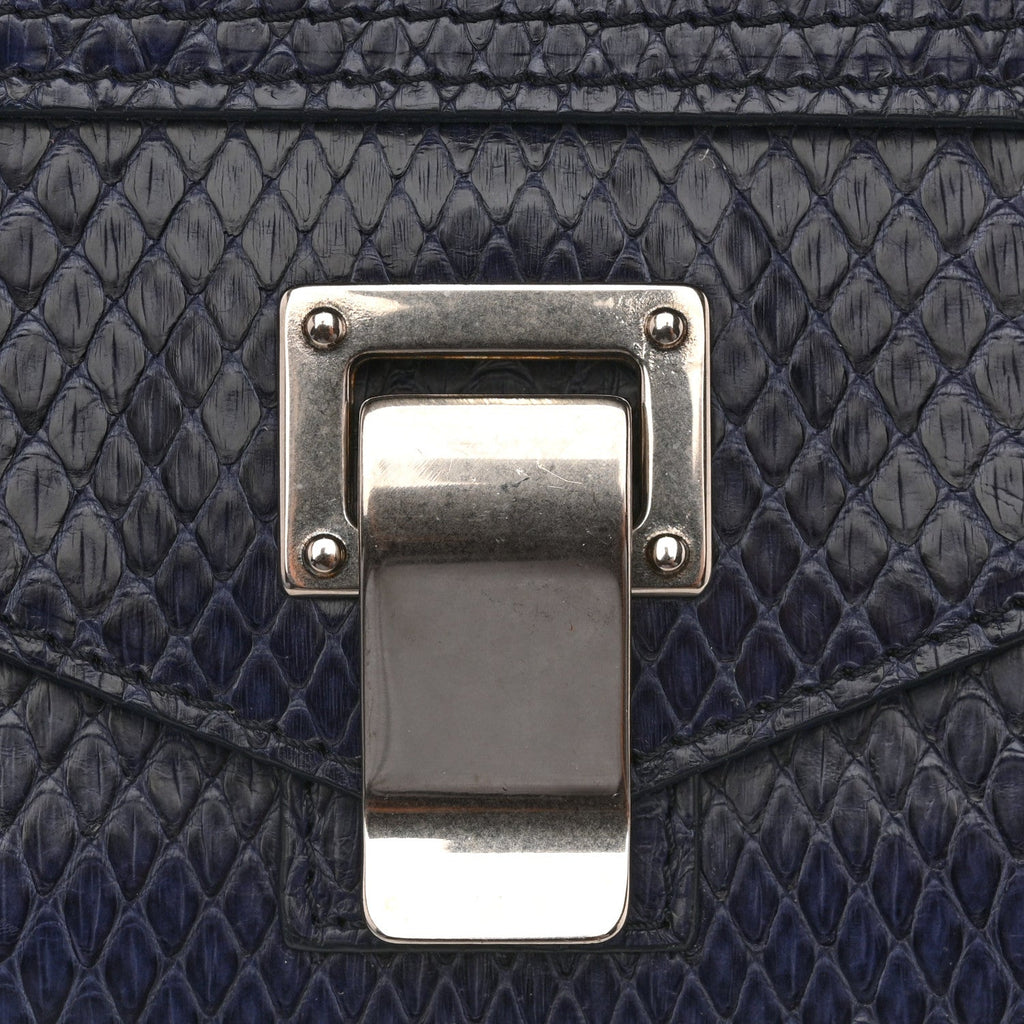 Snakeskin PS1 Pochette Clutch Blue