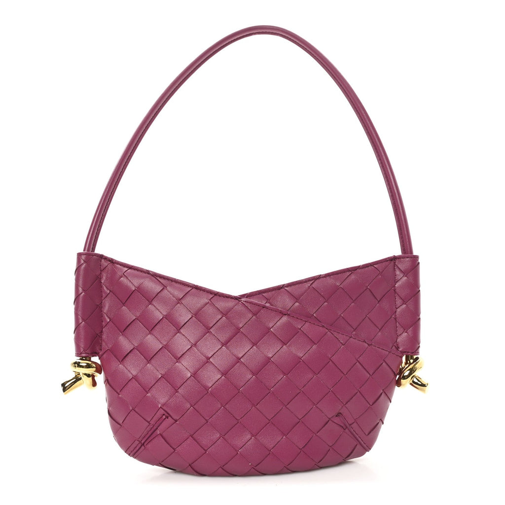 Nappa Intrecciato Mini Solstice Shoulder Bag Cinnabar