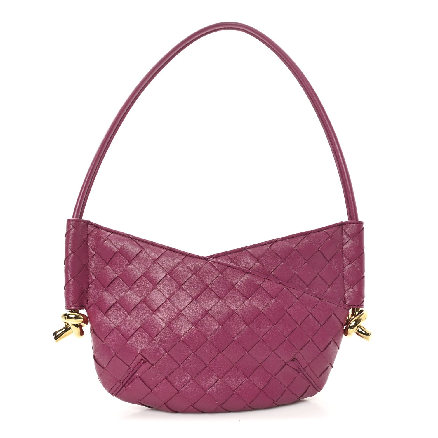 Nappa Intrecciato Mini Solstice Shoulder Bag Cinnabar