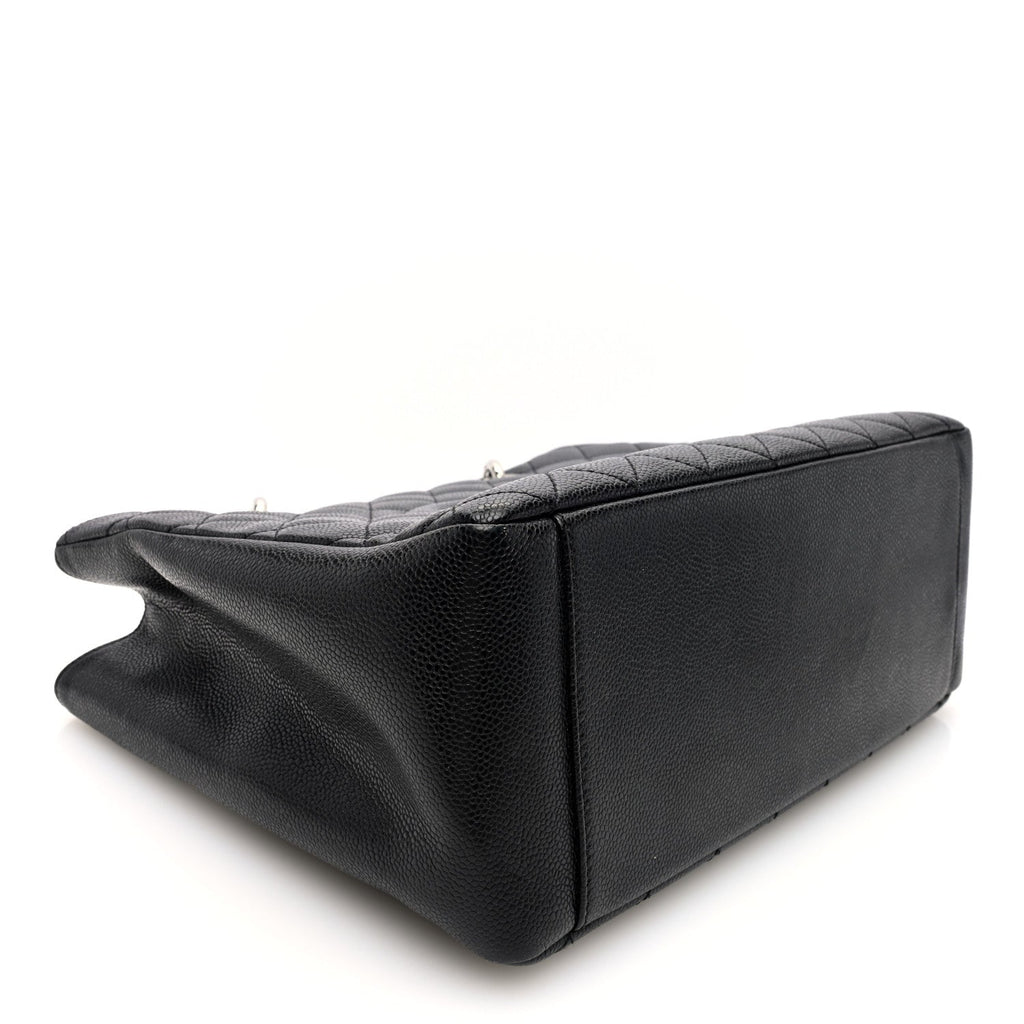 Caviar Quilted Grand Shopping Tote GST Black