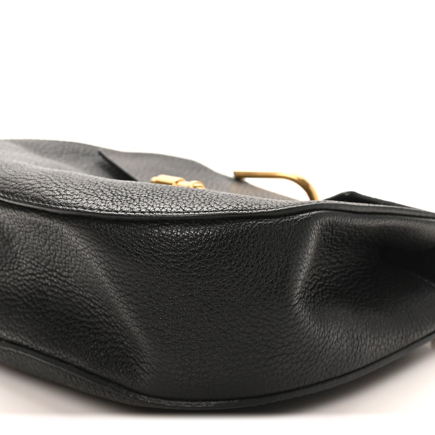 Grained Lambskin Drew Shoulder Bag Black