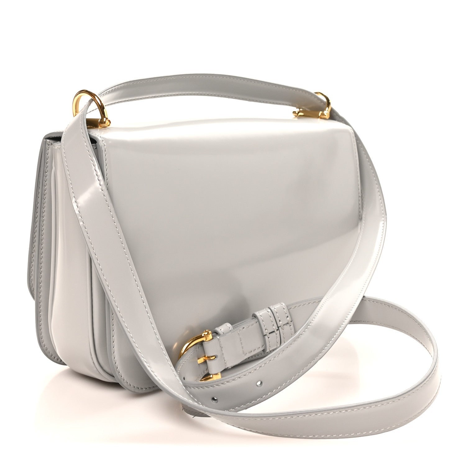 Calfskin Siena Small Shoulder Bag Grey
