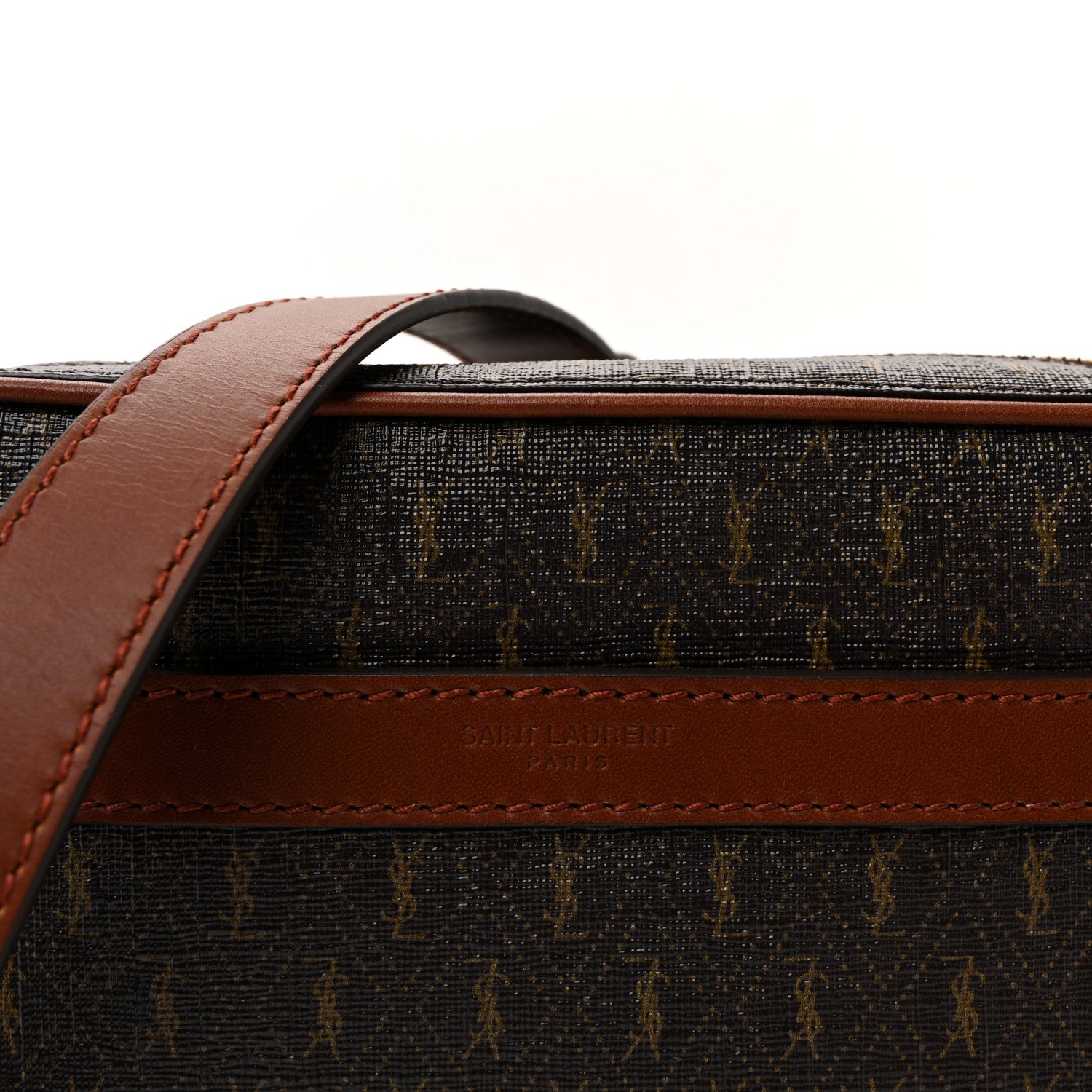 Canvas Smooth Calfskin Le Monogramme Camera Bag Chestnut