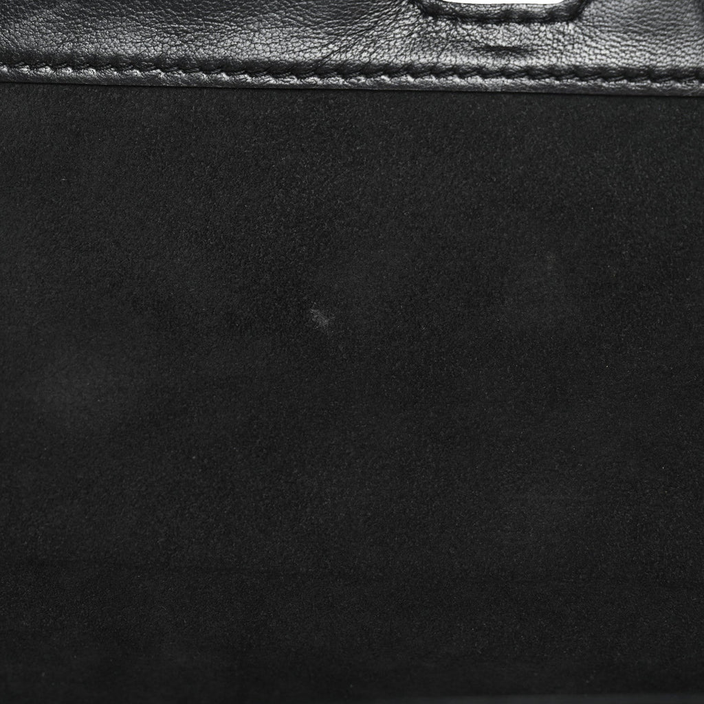 Lambskin Flower Quilted Twist Shoulder Bag GM Black