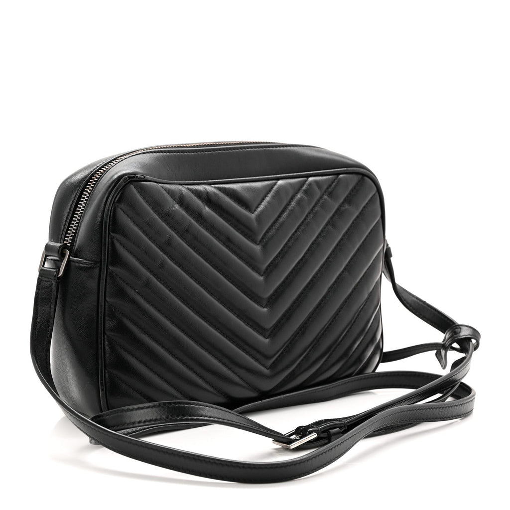 Calfskin Matelasse Monogram Lou Camera Bag Black