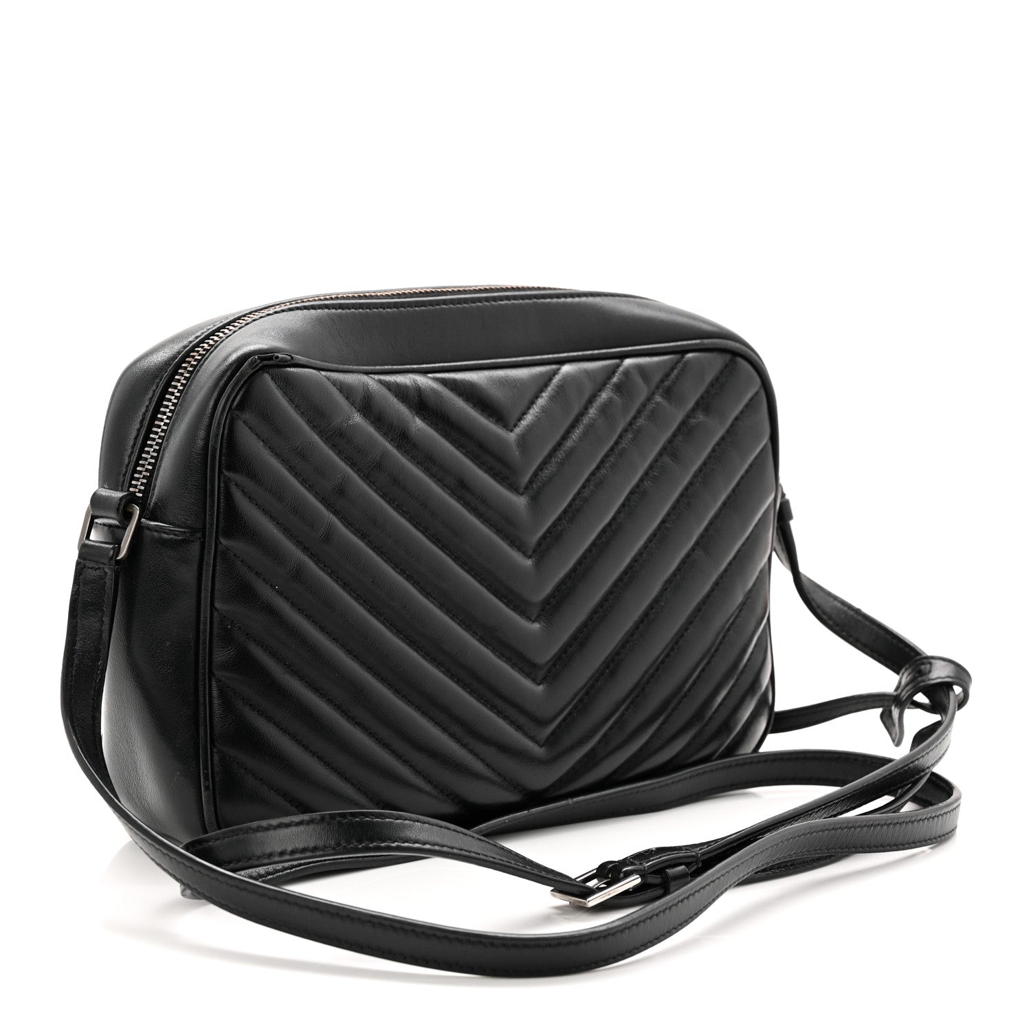 Calfskin Matelasse Monogram Lou Camera Bag Black