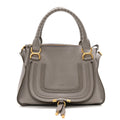Calfskin Medium Marcie Satchel Cashmere Grey