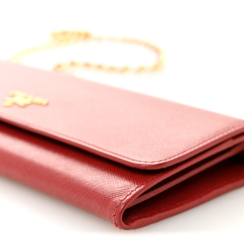 Saffiano Wallet on Chain Fuoco