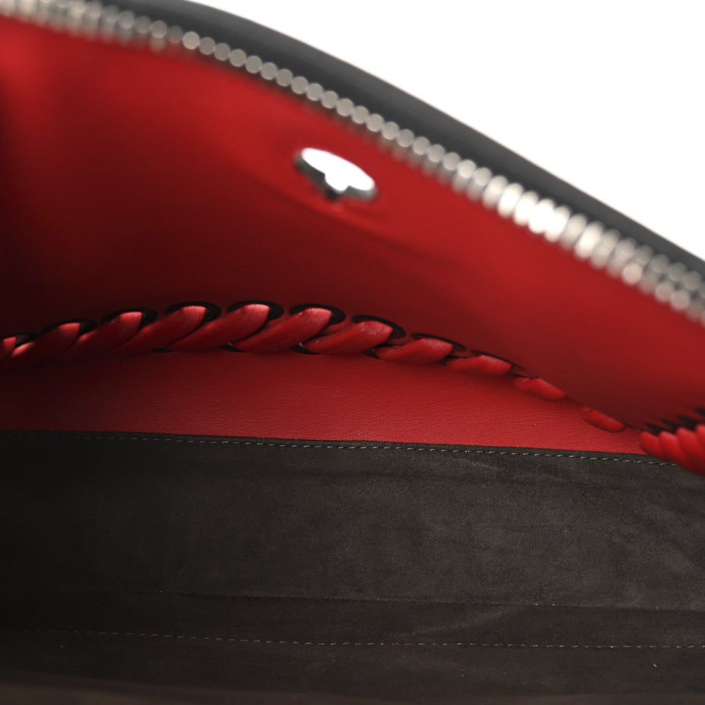 Vitello Baltico Dolce Shiny Nappa Lace Up DotCom Satchel Red