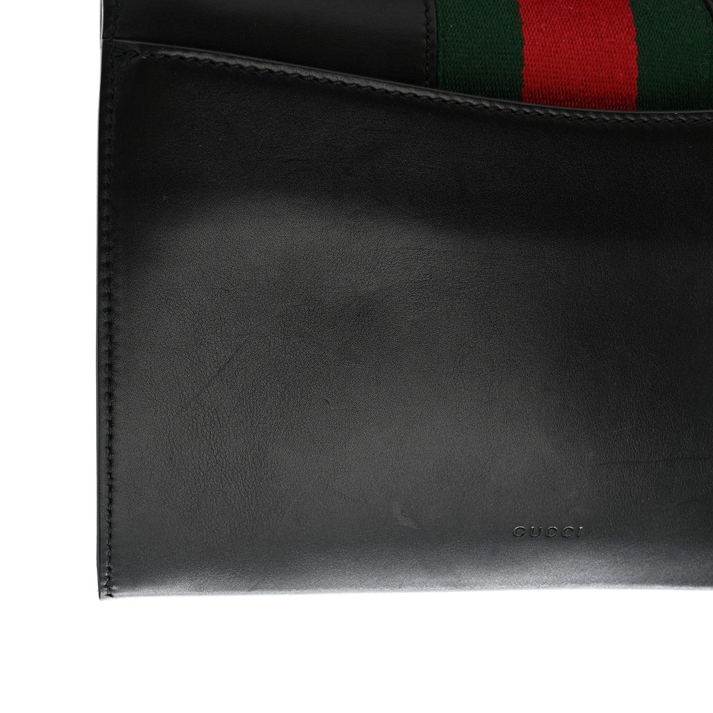 Calfskin Small Sylvie Wristlet Clutch Black