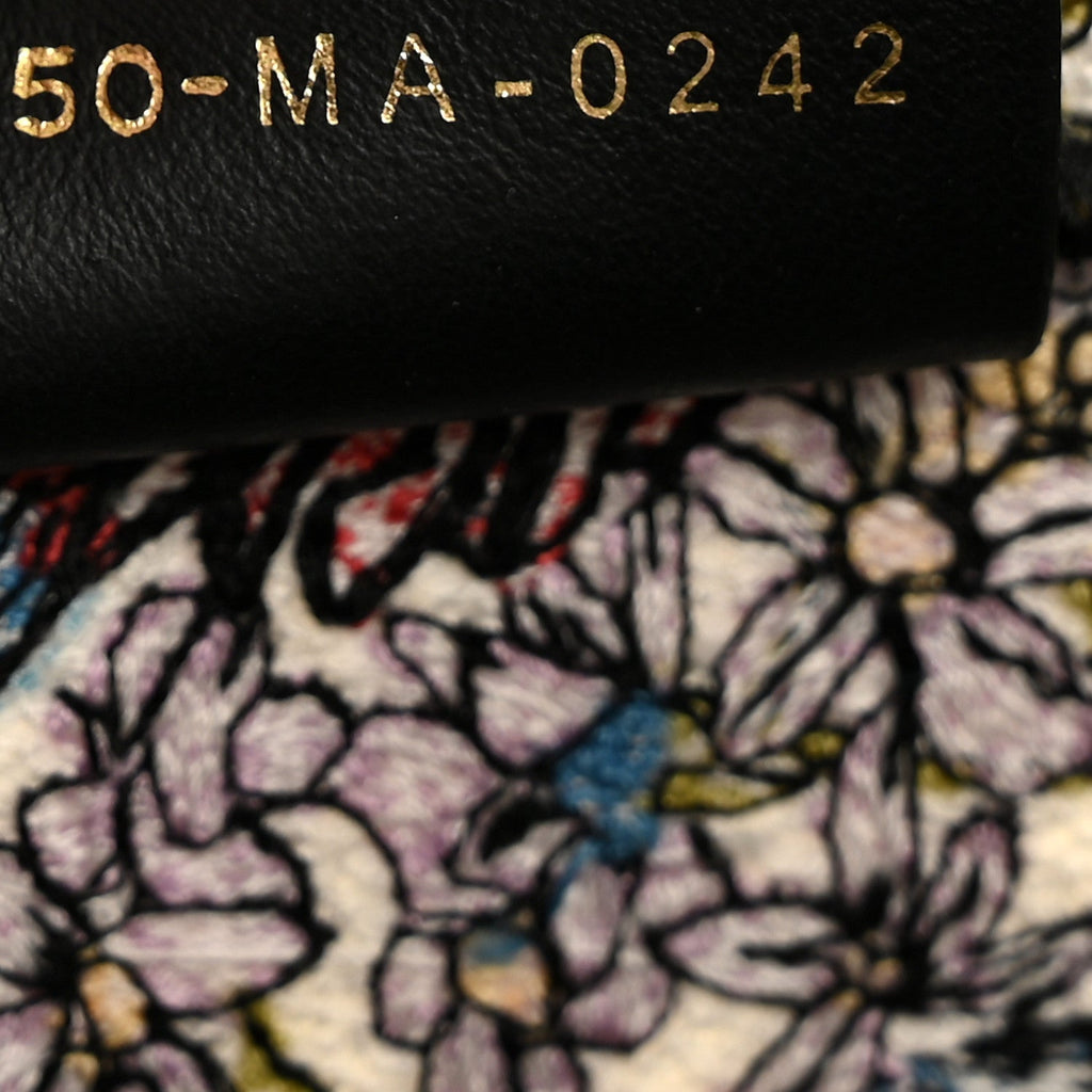 Canvas Embroidered Large D-Constellation Book Tote Latte Multicolor