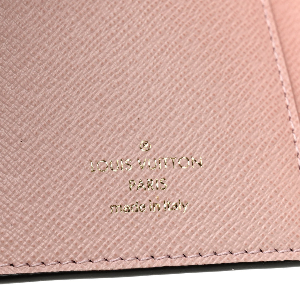 Damier Ebene Victorine Wallet Rose Ballerine