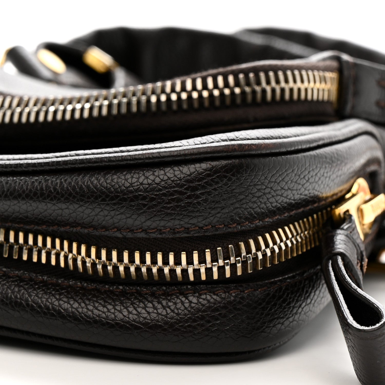 Calfskin Mini Jennifer Crossbody Bag Brown