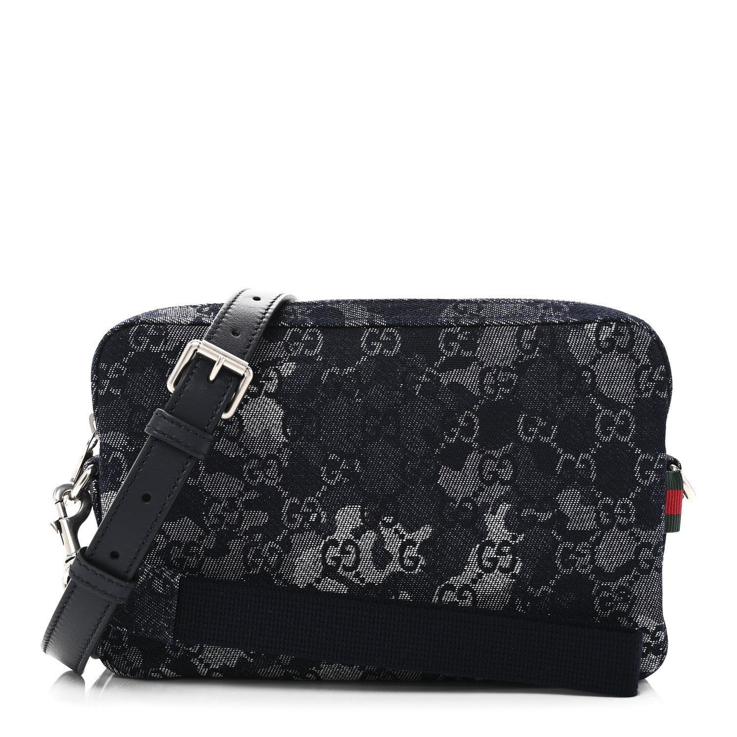 Denim GG Monogram Camouflage Small Crossbody Bag Blue