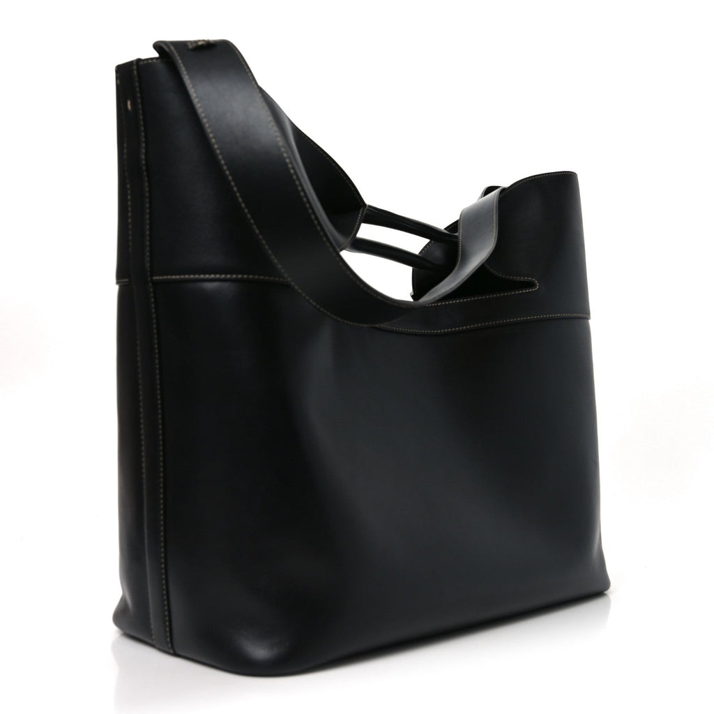 Calfskin Large The Bow Bag Black