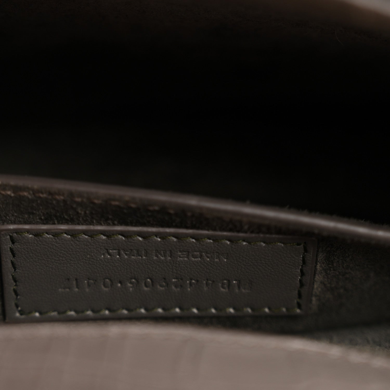 Calfskin Crocodile Embossed Medium Monogram Sunset Fog