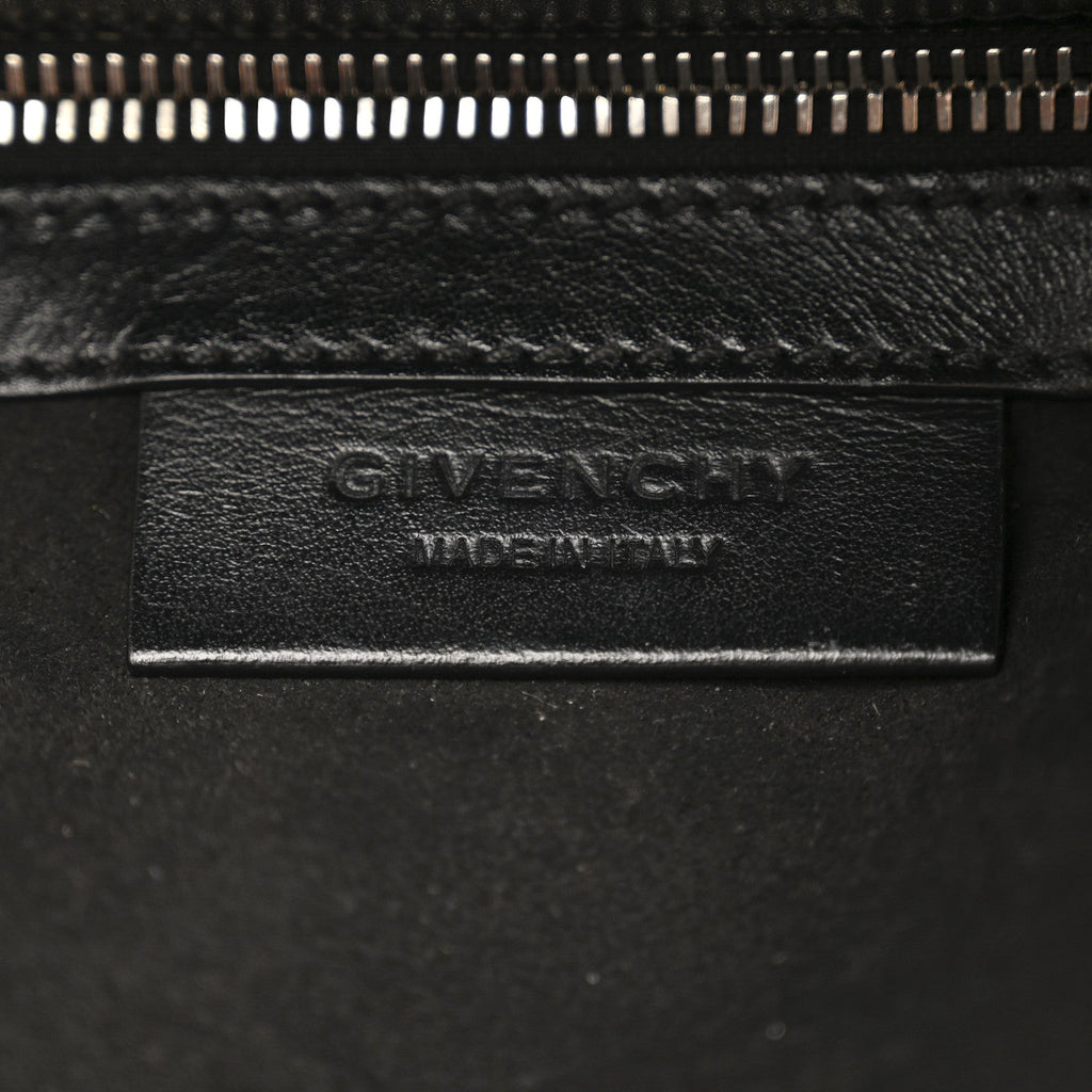 Calfskin Mini Pandora Box Logo Strap Crossbody Bag Black